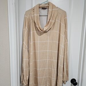 Lane Bryant Tan Cowl Neck Sweater